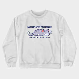 Cat Sleeping and Dreaming Crewneck Sweatshirt